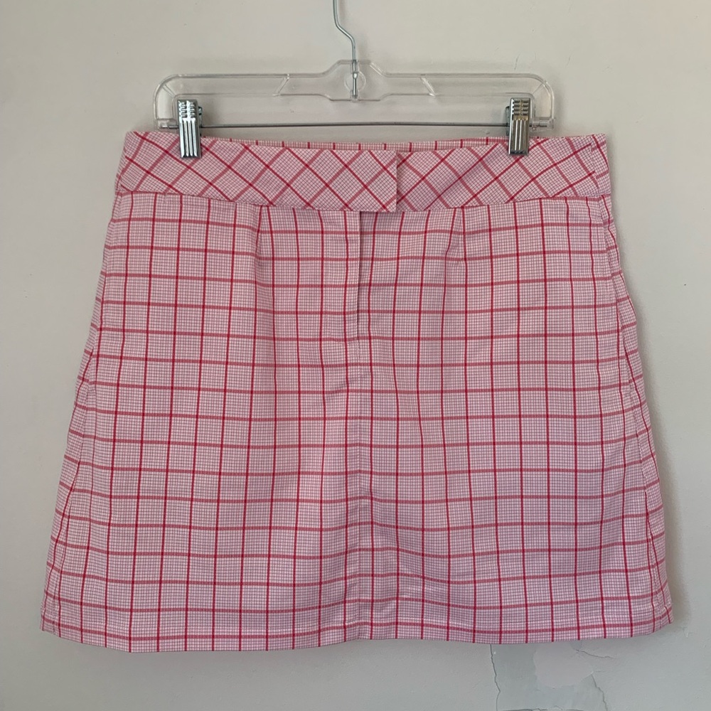Puma Pink Sporty Checked Skort Size 12 Tennis Golf